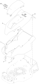 Shroud Assembly Diagram and Parts List for 21621 400000000 - 999999999 Toro Lawn Mower