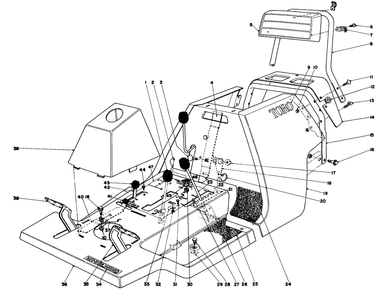 Body Assembly Diagram and Parts List for 56006 0000001 - 0999999 Toro Lawn Tractor