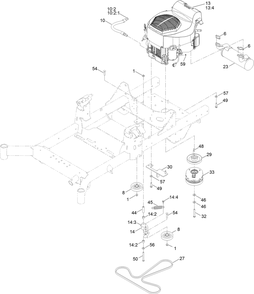 Engine Assembly Diagram and Parts List for 76602 400000000 - 412999999 Toro Lawn Tractor