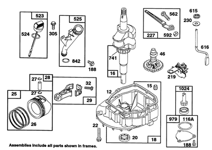 Engine Briggs & Stratton Model 97772-0112-01 Diagram and Parts List for 20328B 2000001 - 2999999 Toro Lawn Mower