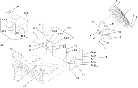 Guard Assembly Diagram and Parts List for 74237CP (270000001-270999999)(2007) Toro Lawn Mower