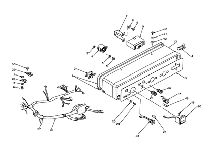 Control Panel Assembly Diagram and Parts List for 62018 3000001 - 3999999 Toro Generator