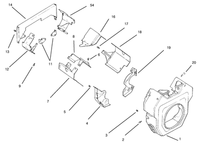 Baffles & Shroud-Kohler Engine Model Ch20qs Ps 64556 Diagram and Parts List for 30612 790001 - 799999 Toro Lawn Tractor