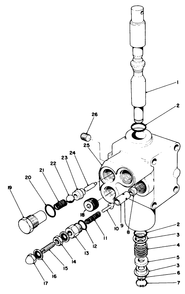 Valve Assembly No. 54-0090 Diagram and Parts List for 30718 3900001 - 3999999 Toro Lawn Tractor