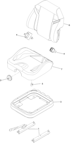 Seat Assembly No. 147-2384 Diagram and Parts List for 77281 400000000 - 414299999 Toro Lawn Tractor