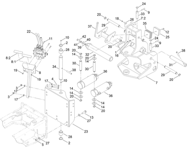Plow Mount Assembly Diagram and Parts List for 25401 316000001 - 316999999 Toro Lawn Tractor Accessories