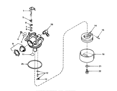Carburetor No. 632050 Diagram and Parts List for 20810 0000001 - 0999999 Toro Lawn Mower