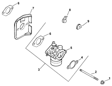 Part Location Diagram of 1285380 Toro Kit-Carburetor w/Gaskets