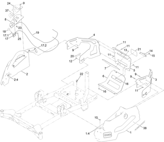 Part Location Diagram of 161-6203-03 Toro Panel-Control