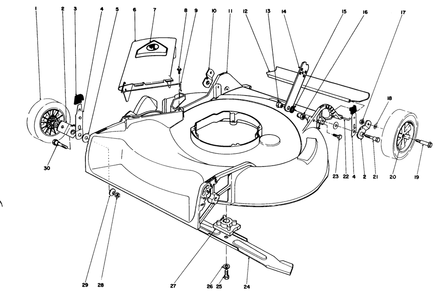Housing Assembly Diagram and Parts List for 16575 8000001 - 8012678 Toro Lawn Mower