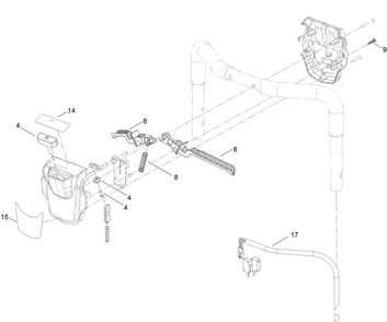 Control Arm Assembly No. 134-5240 Diagram and Parts List for 21836 321000001 - 321999999 Toro Lawn Mower