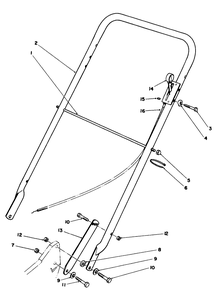 Handle Assembly (Model 22030) Diagram and Parts List for 22030 0000001 - 0999999 Toro Lawn Mower