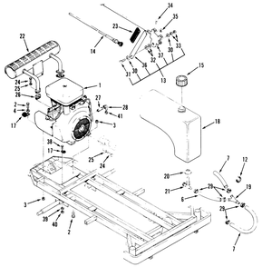 Engine And Fuel Systems Diagram and Parts List for Z1-24OE04 1000001 - 1999999 Toro Lawn Tractor