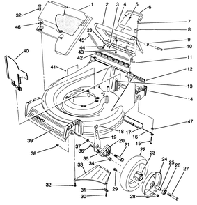 Housing & Wheel Assembly Diagram and Parts List for 22685 0000001 - 0999999 Toro Lawn Mower
