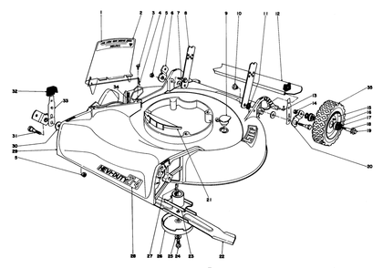 Housing Assembly Diagram and Parts List for 23307 8000001 - 8999999 Toro Lawn Mower