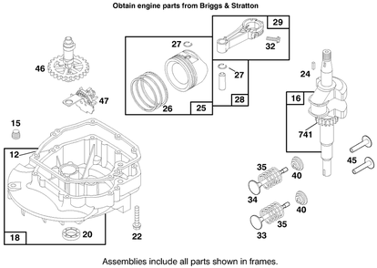 Engine Briggs & Stratton Model 12f802-0667-01 Diagram and Parts List for 20809 7900001 - 7999999 Toro Lawn Mower