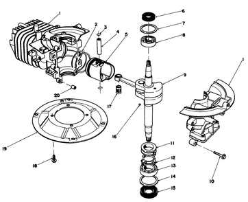 Engine Assembly (Model No. 47pg6) Diagram and Parts List for 20684 7000001 - 7999999 Toro Lawn Mower
