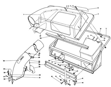Twin Bagger Grass Catcher Model No. 59122 (Optional) Diagram and Parts List for 57300 4000001 - 4999999 Toro Lawn Tractor