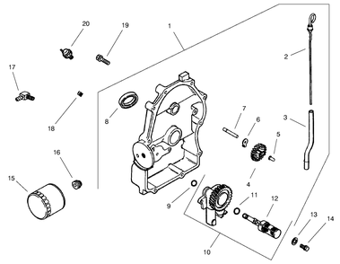 Group 3-Oil Pan/Lubrication Diagram and Parts List for 22304 890001 - 899999 Toro Lawn Tractor Accessories
