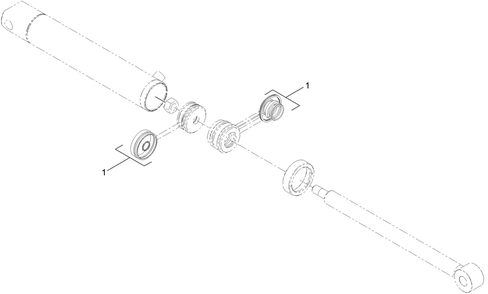 Hydraulic Cylinder Assembly No. 127-1866 Diagram and Parts List for 25463 400000000 - 999999999 Toro Lawn Tractor Accessories