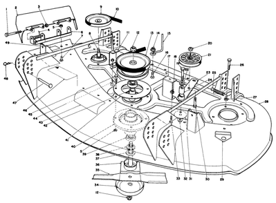 44" Cutting Deck Model No. 30144 Diagram and Parts List for 30113 5000001 - 5999999 Toro Lawn Tractor Accessories