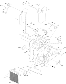 Frame, Fuel Tank And Radiator Cover Assembly Diagram and Parts List for 22328 408963400 - 409588175 Toro Lawn Tractor Accessories