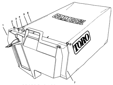 Grass Bag Assembly No. 11-5609 Diagram and Parts List for 22031 5900001 - 5999999 Toro Lawn Mower
