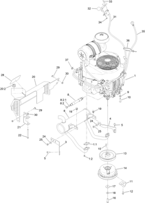 Engine Assembly Diagram and Parts List for 79505 400000000-402884999 Toro Lawn Mower