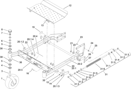 Part Location Diagram of 107-1650 Toro DISCONTINUED