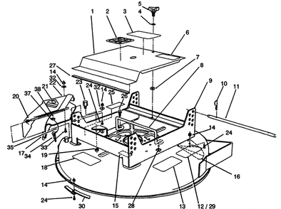 Cutting Unit Assembly Diagram and Parts List for 30133 490501 - 499999 Toro Lawn Mower