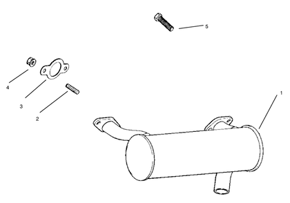Exhaust Diagram and Parts List for 30611 690001 - 699999 Toro Lawn Tractor