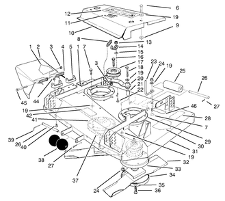 Cutting Unit Assembly Diagram and Parts List for 30138 890001 - 899999 Toro Lawn Mower