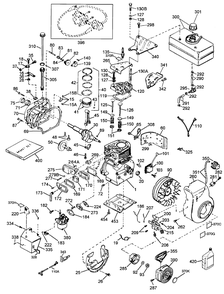 Engine Tecumseh Model Hsk60-76011c Diagram and Parts List for 38063 9900001 - 9999999 Toro Snow Blower