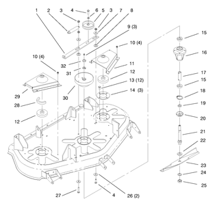 Part Location Diagram of 95-4049 Toro Pulley-Double