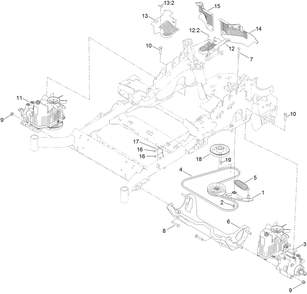 Hydraulic Drive Assembly Diagram and Parts List for 72911 413000000 - 999999999 Toro Lawn Tractor