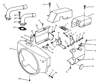 Engine Air Housing - Onan P220g Type I/10808h Diagram and Parts List for 30620 790001 - 799999 Toro Lawn Tractor
