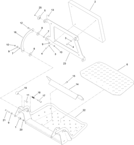 Platform Assembly Diagram and Parts List for 68138HD 400000000 - 403090249 Toro Lawn Tractor Accessories