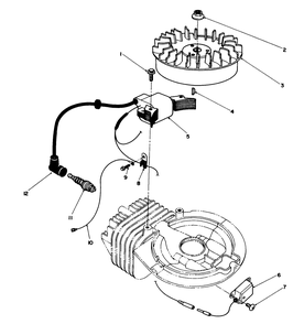 Flywheel & Magneto Assembly (Engine Model No. 47pk9) Diagram and Parts List for 38181 0000001 - 0999999 Toro Snow Blower