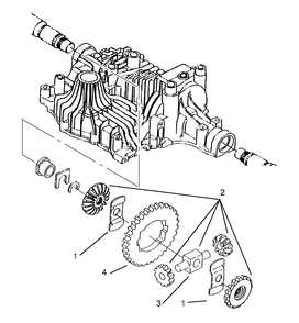 Differential Gear Diagram and Parts List for 72104 8900001 - 8900599 Toro Lawn Tractor