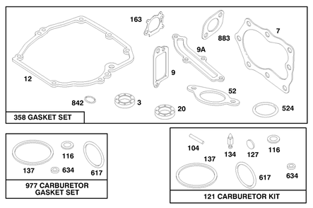 Engine Briggs & Stratton Model 12f802-0667-01 Diagram and Parts List for 20808 7900001 - 7999999 Toro Lawn Mower