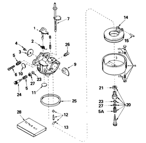 Carburetor No. 632371a Diagram and Parts List for 38072 4900001 - 4999999 Toro Snow Blower