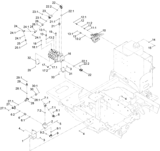 Hydraulic Valve Assembly Diagram and Parts List for 23898 400000000 - 999999999 Toro Lawn Tractor Accessories