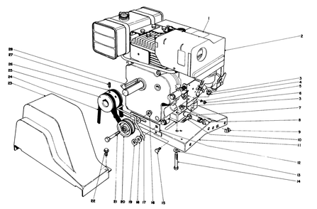 Engine Assembly Diagram and Parts List for 31763 7000001 - 7999999 Toro Snow Blower