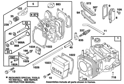 Engine Gts 150 Diagram and Parts List for 20764B 49000001 - 49999999 Toro Lawn Mower