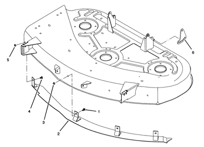 Baffle Assembly & Adjusting Link Diagram and Parts List for 79102 5900001 - 5999999 Toro Lawn Tractor