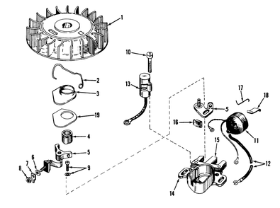 Magneto No. 610689a Diagram and Parts List for 23000 9000001 - 9999999 Toro Lawn Mower