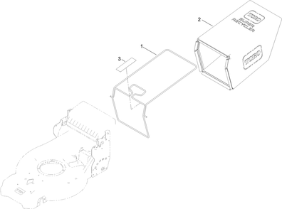 Bag Assembly Diagram and Parts List for 21566 400000000 - 999999999 Toro Lawn Mower