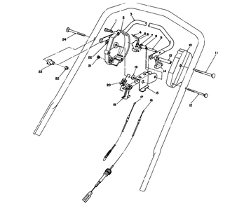 Traction Control Assembly Diagram and Parts List for 20106 2000001 - 2999999 Toro Lawn Mower