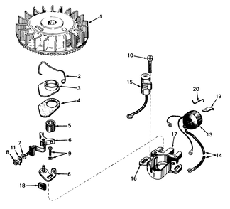 Magneto No. 610793 Diagram and Parts List for 19271 2000001 - 2999999 Toro Lawn Mower