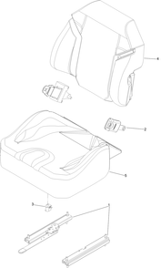 Seat Assembly No. 147-2383 Diagram and Parts List for 77294TA 400000000 - 414801564 Toro Lawn Tractor